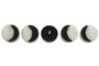 DKD Home Decor Set de 5 Velas Black Magic