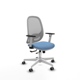 PIQUERAS Y CRESPO Silla de oficina Cilanco con mecanismo Sincro/Traslack Azul cielo y Gris