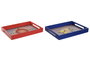 DKD Home Decor Bandeja de MDF Limones Sicilia 2024 40x30x5 cm Surtida