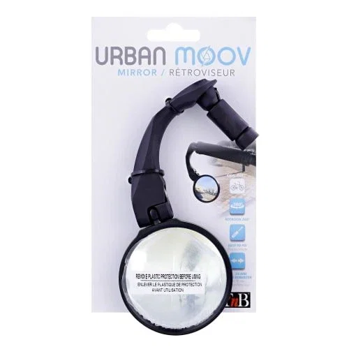 T'nB UMMIRROR2 Espejo Retrovisor para Bicicleta - Negro, ABS, Diámetro 7cm, Montaje Rápido en Manillar (compatible Ø2.5cm)