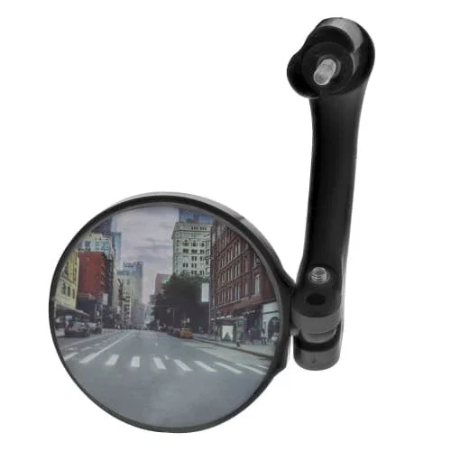 T'nB UMMIRROR2 Espejo Retrovisor para Bicicleta - Negro, ABS, Diámetro 7cm, Montaje Rápido en Manillar (compatible Ø2.5cm)