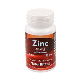 NATURBITE Citrato de Zinc 30mg 60 Cápsulas | Contribuye al Sistema Inmunitario y Energía
