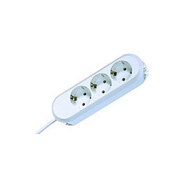 Bachmann SMART Regleta de 3 salidas Schuko, 5m, Blanco