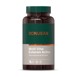BONUSAN Multi Vital Extensis Activo 90 Comprimidos, Multivitamínico en Forma Activa para Mayores de 50 Años con Vitaminas C, B6, B12, Ácido Fólico, Calcio, Magnesio y Vitamina D3
