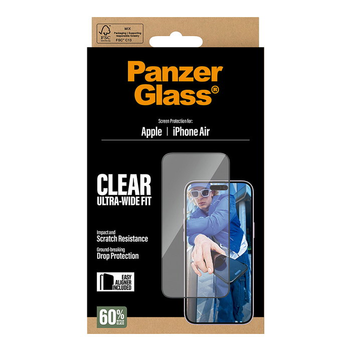 PanzerGlass Protector de Pantalla iPhone Air Ultra-Wide Fit con EasyAligner