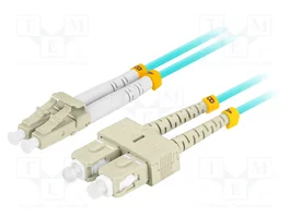 LANBERG Cable de conexión de fibra óptica OM3 LC/UPC a SC/UPC 0,5m