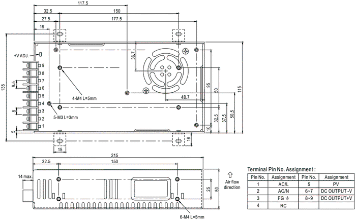 MEAN WELL SPV-300-24 Fuente de alimentación de impulso 300W 24VDC MEAN WELL SPV-300-24 Fuente de alimentación de impulso 300W 24VDC