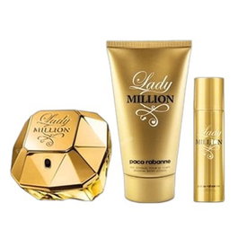 Paco Rabanne Lady Million Set de Regalo 80ml EDP + 10ml EDP + 100ml Loción Corporal