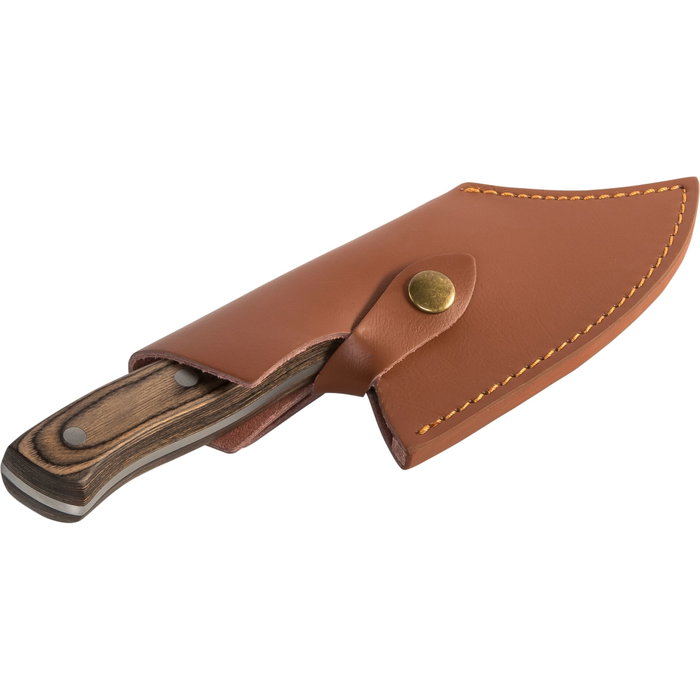 Zassenhaus Cuchillo de Cocina Farmer 14 cm con Mango de Madera y Funda de Cuero