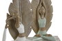 DKD Home Decor Figura Yoga Chica Verde Blanco Resina 7.5 x 26.5 x 15.5 cm (2 Unidades)