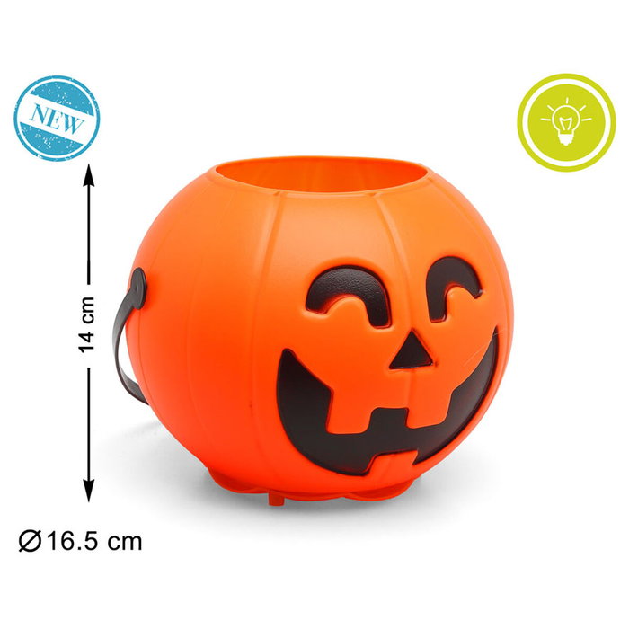 Atosa Calabaza Luminosa Naranja de Halloween con Sonrisa
