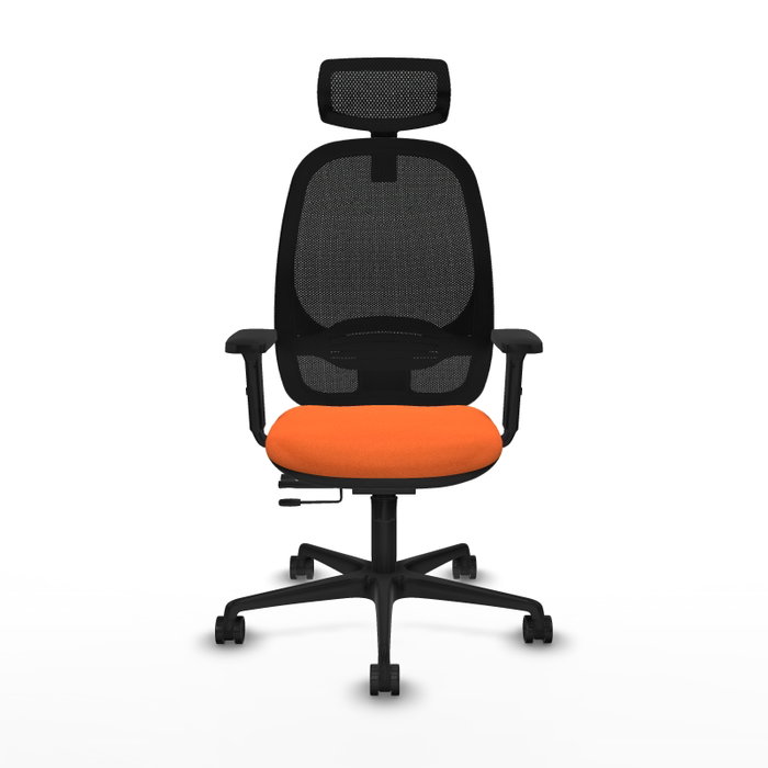 PIQUERAS Y CRESPO Silla de oficina Cilanco Naranja y Negro