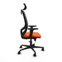 PIQUERAS Y CRESPO Silla de oficina Cilanco Naranja y Negro