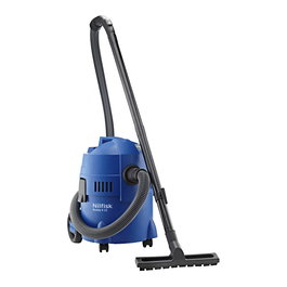 Nilfisk Buddy II 12 Aspiradora de Tambor 1200W, Seca y Húmeda, 12 Litros de Capacidad, Color Negro/Azul, Incluye Cepillo para Suelos Duros