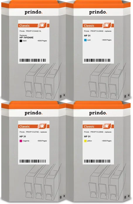 Prindo Classic XL Multipack Negro, Cian, Magenta y Amarillo Prindo Classic XL Multipack Negro, Cian, Magenta y Amarillo