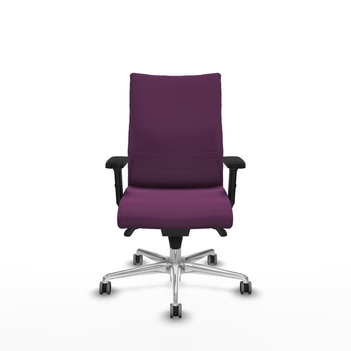 PIQUERAS Y CRESPO Silla Albacete Confidente Morada con Mecanismo Sincro y Base de Aluminio PIQUERAS Y CRESPO Silla Albacete Confidente Morada con Mecanismo Sincro y Base de Aluminio
