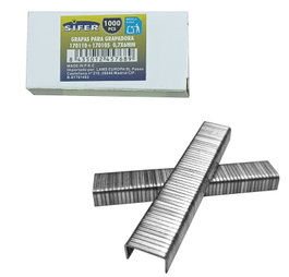 SIFER Grapas para Grapadora 17110-17105 07x6mm Caja 1000 Pcs
