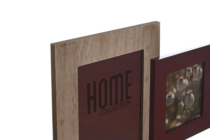 DKD Home Decor Marco Multifoto Shabby Natural Granate 42 x 5 x 24 cm (2 Unidades)