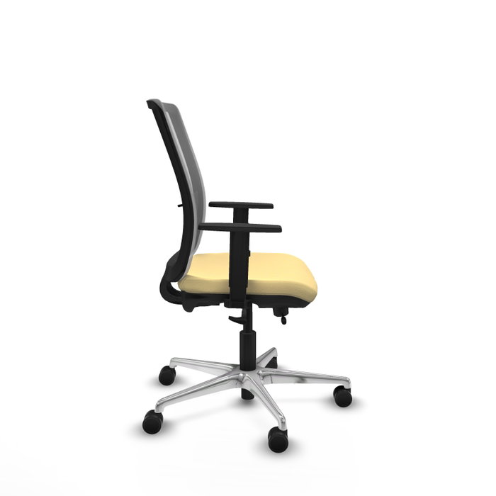 PIQUERAS Y CRESPO Silla de oficina Haches con mecanismo Sincro/Traslack, Crema y Gris