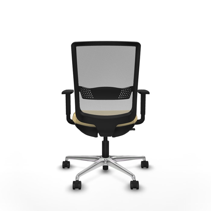 PIQUERAS Y CRESPO Silla de oficina Haches con mecanismo Sincro/Traslack, Crema y Gris