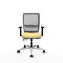 PIQUERAS Y CRESPO Silla de oficina Haches con mecanismo Sincro/Traslack, Crema y Gris