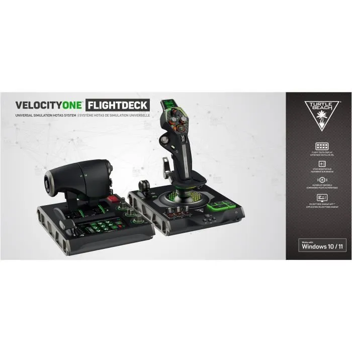 Turtle Beach TUR0731855007240 Sistema de Simulación Premium HOTAS VelocityOne Flightdeck para PC Windows 10 y 11