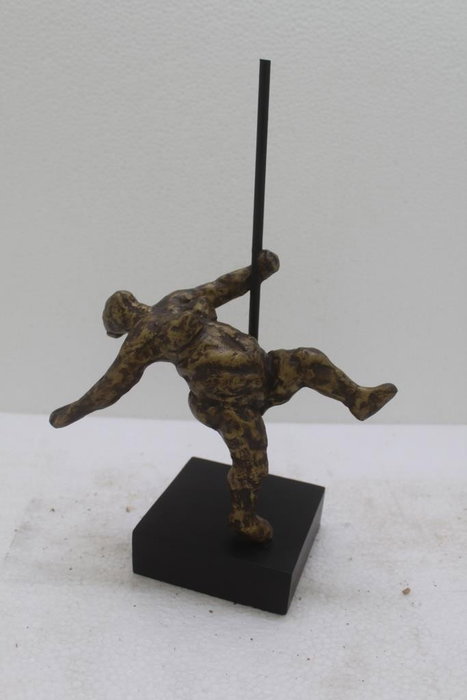 DKD Home Decor Figura de Bailarina en Aluminio y Mango, Pack de 2