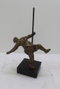DKD Home Decor Figura de Bailarina en Aluminio y Mango, Pack de 2