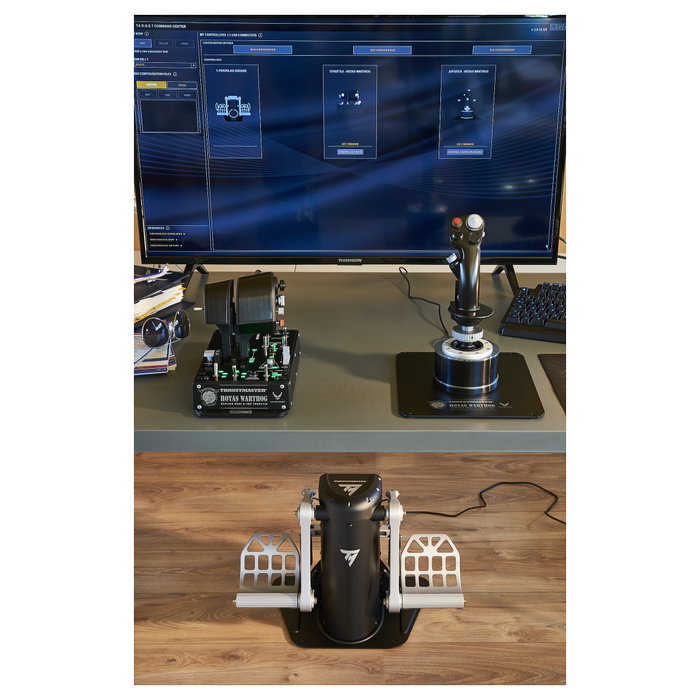 Thrustmaster TPR Pendular Rudder Negro y Plata