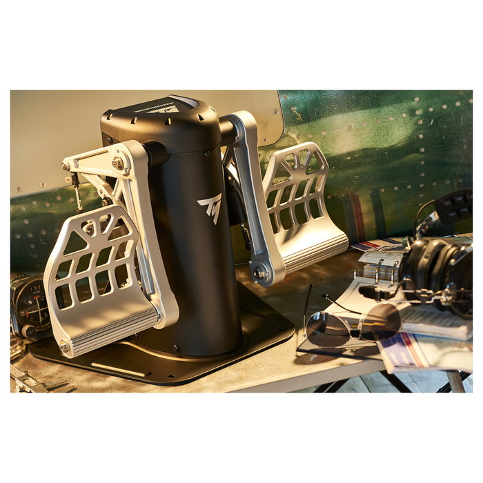 Thrustmaster TPR Pendular Rudder Negro y Plata