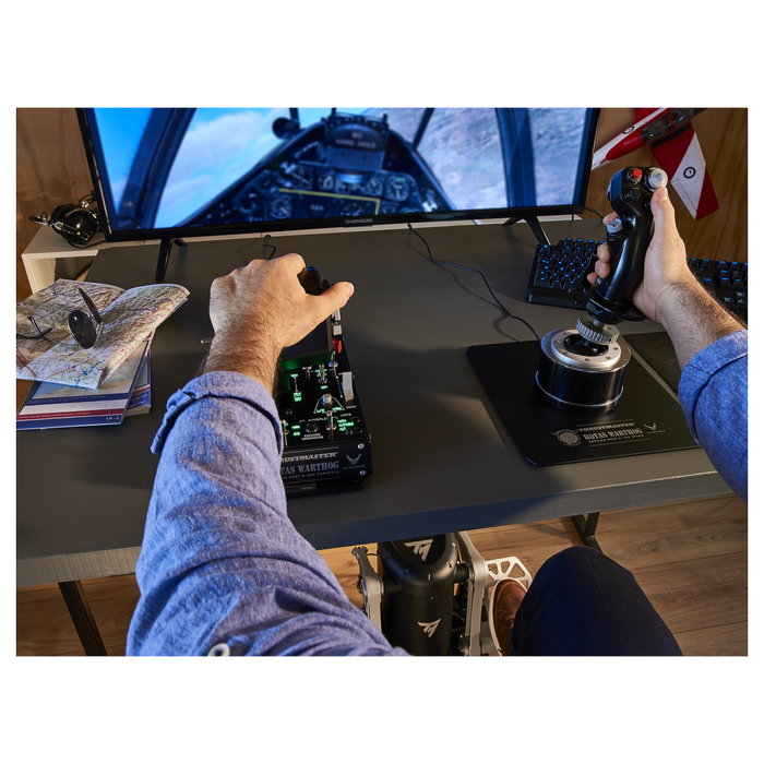 Thrustmaster TPR Pendular Rudder Negro y Plata