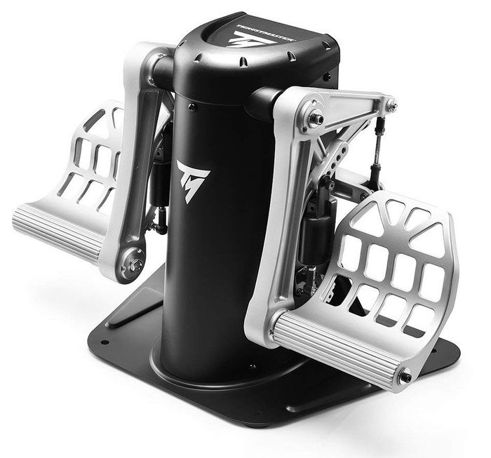 Thrustmaster TPR Pendular Rudder Negro y Plata