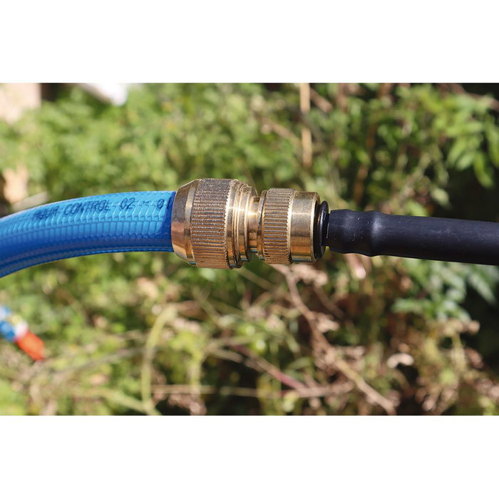 Aqua Control Enlace Rápido Estándar para Tubo Ø16 mm, Conexión Rápida Manguera Jardín, Polipropileno Negro, 2 Unidades