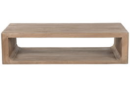 DKD Home Decor Mesa Centro Minimal bs1c25 Natural 71 x 35 x 140 cm Olmo Macizo