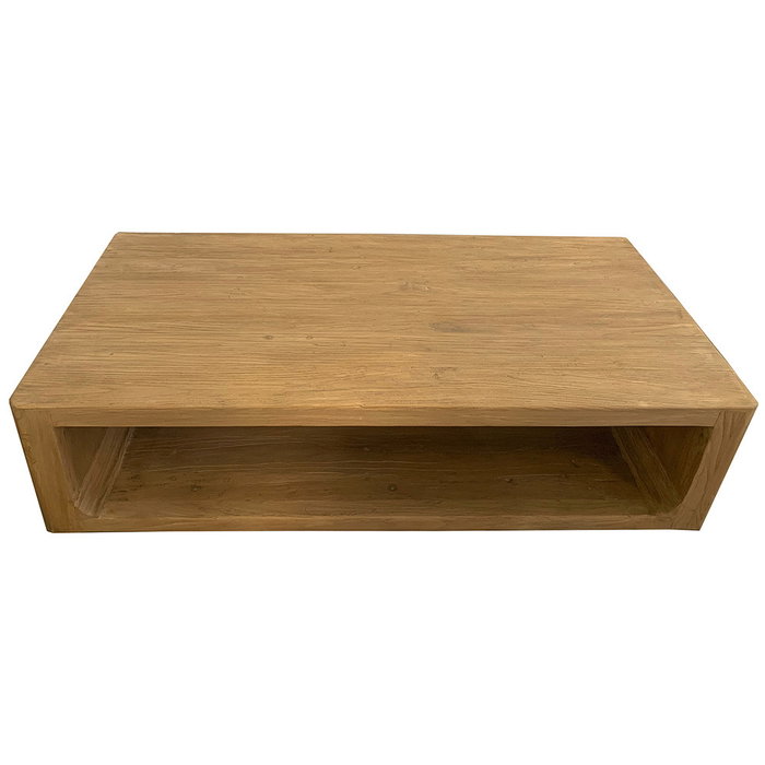 DKD Home Decor Mesa Centro Minimal bs1c25 Natural 71 x 35 x 140 cm Olmo Macizo