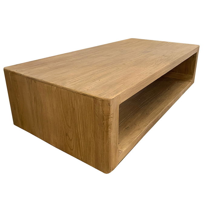 DKD Home Decor Mesa Centro Minimal bs1c25 Natural 71 x 35 x 140 cm Olmo Macizo
