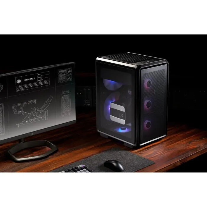 Cooler Master MasterFrame 400 Mesh Negro - Gabinete Gaming Micro-ATX y Mini-ITX, MF400M-KHNN-S00