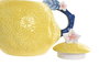 DKD Home Decor Tetera Mediterraneo Amarillo Azul 15 x 19 x 25.5 cm (2 Unidades)