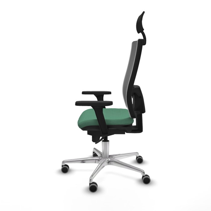 PIQUERAS Y CRESPO Silla de oficina Horna con mecanismo Sincro, Verde esmeralda y Gris PIQUERAS Y CRESPO Silla de oficina Horna con mecanismo Sincro, Verde esmeralda y Gris