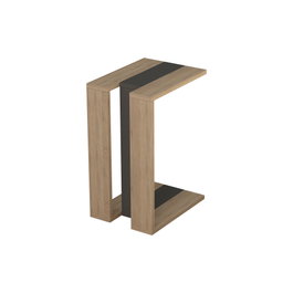 Hanah Home Mesa Auxiliar Roble y Antracita - 30x57x40 cm