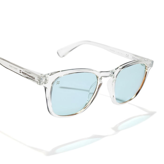 Northweek WALL Gafas de Sol Rectangulares Polarizadas Transparentes Azul UV 400 140 mm