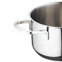 Bergner Batería 6 piezas de acero inoxidable para inducción, cazuelas con tapa Ø16, 18 y 20 cm, asas siempre frías, escala medición, apta todos fuegos