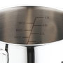 Bergner Batería 6 piezas de acero inoxidable para inducción, cazuelas con tapa Ø16, 18 y 20 cm, asas siempre frías, escala medición, apta todos fuegos