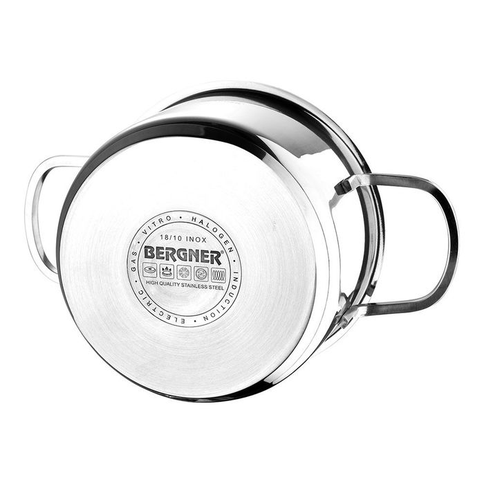 Bergner Batería Cocina 6 Piezas Acero Inoxidable para Inducción - Cazuelas con Tapa Ø16 cm (1,75 l), Ø18 cm (2,3 l), Ø20 cm (3,3 l) - Asas Siempre Frías y Escala de Medición Bergner Batería Cocina 6 Piezas Acero Inoxidable para Inducción - Cazuelas con Tapa Ø16 cm (1,75 l), Ø18 cm (2,3 l), Ø20 cm (3,3 l) - Asas Siempre Frías y Escala de Medición