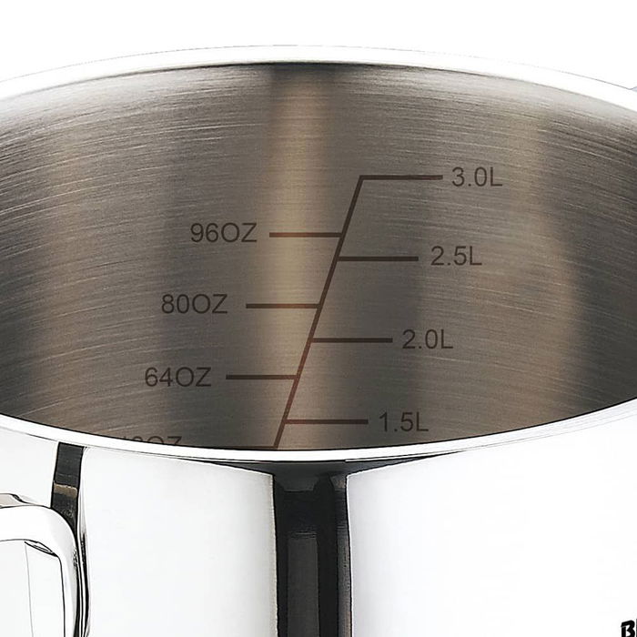 Bergner Batería Cocina 6 Piezas Acero Inoxidable para Inducción - Cazuelas con Tapa Ø16 cm (1,75 l), Ø18 cm (2,3 l), Ø20 cm (3,3 l) - Asas Siempre Frías y Escala de Medición Bergner Batería Cocina 6 Piezas Acero Inoxidable para Inducción - Cazuelas con Tapa Ø16 cm (1,75 l), Ø18 cm (2,3 l), Ø20 cm (3,3 l) - Asas Siempre Frías y Escala de Medición