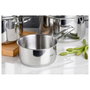 Bergner Batería de 6 piezas de acero inoxidable para inducción con cazuelas de 16, 18 y 20 cm