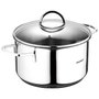 Bergner Batería de 6 piezas de acero inoxidable para inducción con cazuelas de 16, 18 y 20 cm