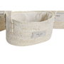 DKD Home Decor Set de 3 Cestas de Fibra de Algodón 34x23x20 Natural