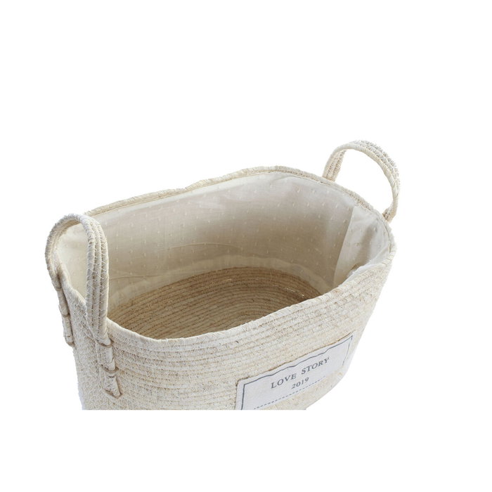 DKD Home Decor Set de 3 Cestas de Fibra de Algodón 34x23x20 Natural DKD Home Decor Set de 3 Cestas de Fibra de Algodón 34x23x20 Natural