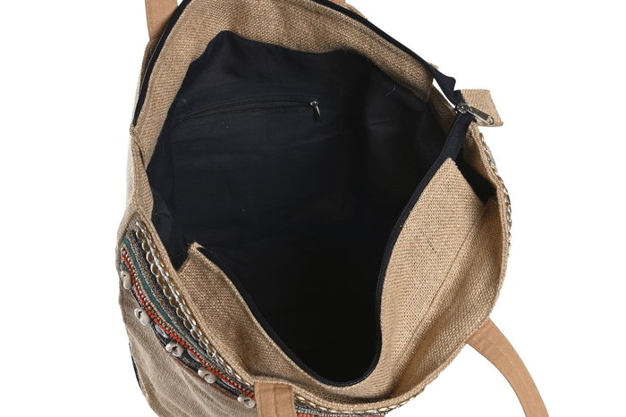DKD Home Decor Bolso Mediterraneo Natural Multicolor Yute Algodón 2 Unidades 54 x 21 x 68 cm DKD Home Decor Bolso Mediterraneo Natural Multicolor Yute Algodón 2 Unidades 54 x 21 x 68 cm